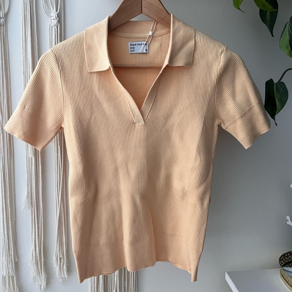 Yellow polo style sweater - Picture 2 of 4